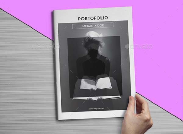 专业、整洁的折叠式小册子画册设计模板