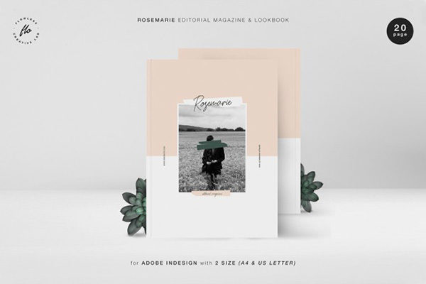 20页时尚、极简的摄影类杂志模板[indd]
