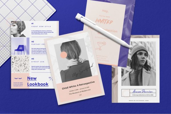 时尚生活品牌宣传小册子传单模板 Set of Postcard Flyers • Alrún