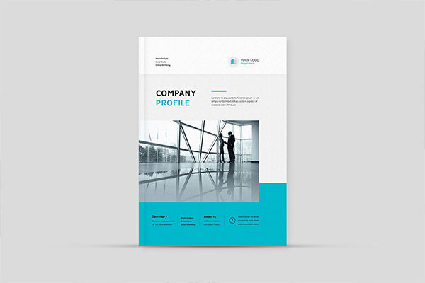 专业干净现代时尚的16P公司简介企业形象手册画册楼书杂志设计模板精选