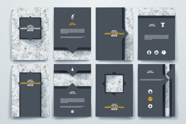 圣诞主题小册子模板 Merry Christmas brochures