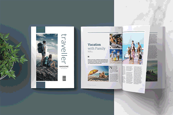 高品质的时尚多用途旅行杂志楼书画册品牌手册设计模板（indd）