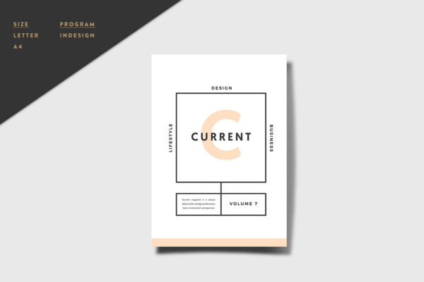 多用途设计杂志模板 Current Magazine