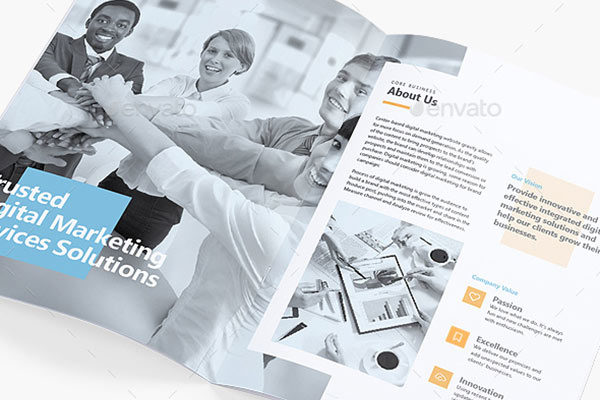 极简主义数字营销类杂志模板 Clean Digital Marketing Proposal[indd]