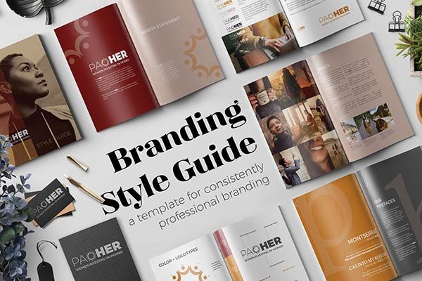 品牌风格指南的杂志模板 Branding Style Guide Template [ai,psd,indd]
