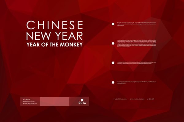 中国新年主题配色画册设计模板 Chinese New Year Brochures