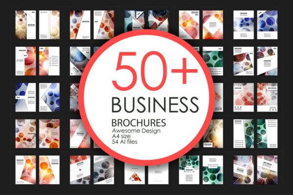 50+企业画册设计模板合集 50+ Business Brochures Bundle