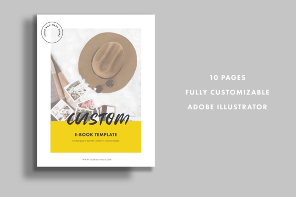 可定制色彩艳丽的电子书模板 Ebook Template – Illustrator