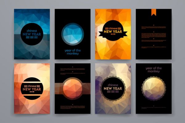 中国新年风格画册设计模板 Chinese New Year Brochures