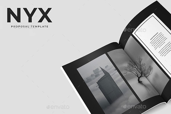72页优雅极简的杂志模板 Nyx Proposal Template [psd]