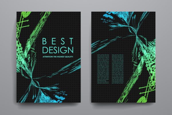 奇幻抽象图案背景画册设计模板 Abstract brochures