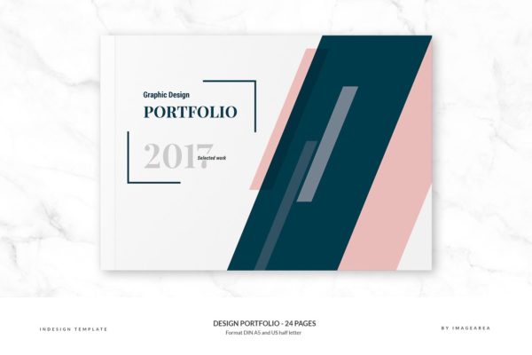 时尚简约企业画册设计模板 Design Portfolio – 24 Pages