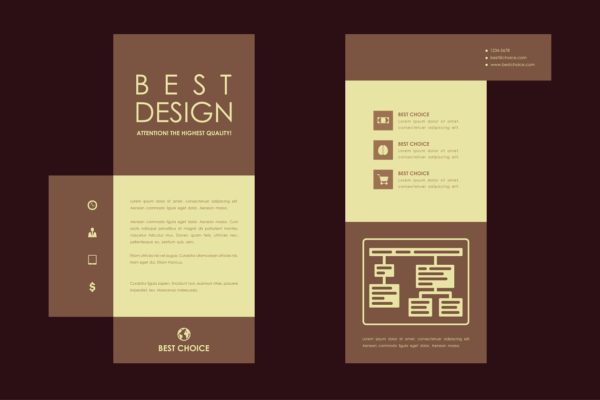 质朴简约宣传海报画册设计模板 Set of Beautiful Brochures