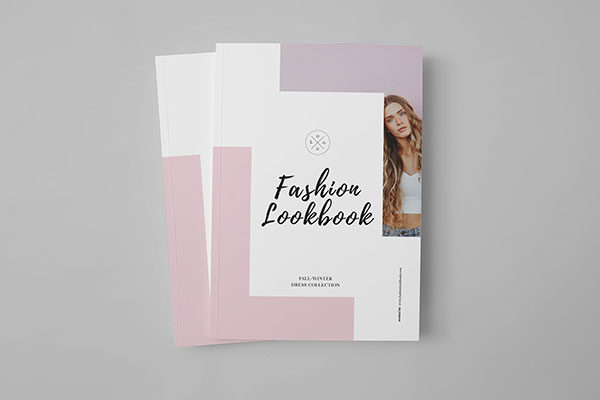 时尚极简的服装目录杂志模板 Fashion Catalog Lookbook Template [indd]
