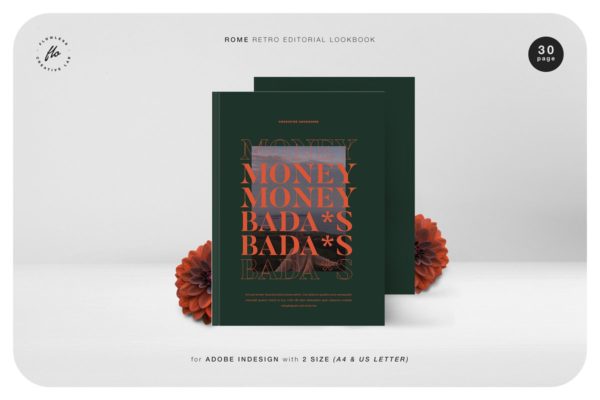 罗马复古时尚产品画册设计模板
