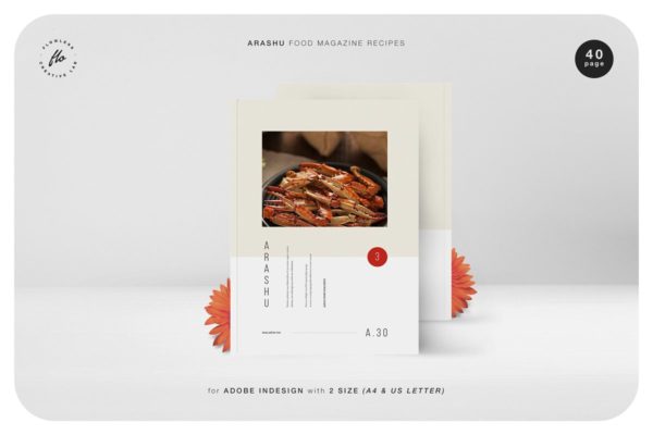 ARASHU食品杂志食谱菜单设计模板
