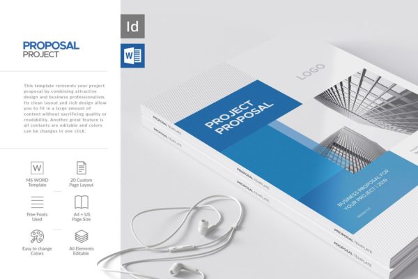 极简主义企业策划提案书设计模板