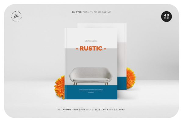 RUSTIC时尚家具生活杂志设计模板精选