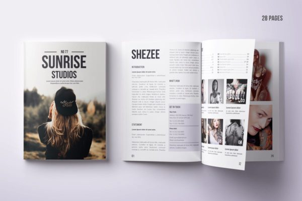 时尚艺术照片摄影作品杂志画册设计模板 Multipurpose Photo Magazine A4 & US Letter 28 Pgs
