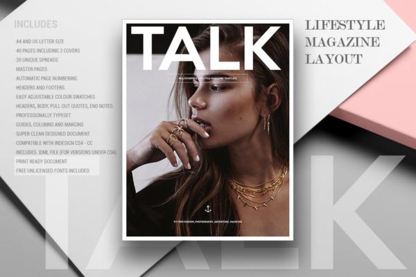 时尚生活周刊杂志设计模板精选素材 TALK | LIFESTYLE MAGAZINE