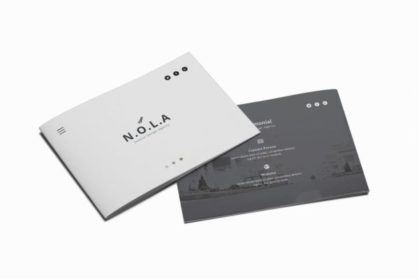 北欧装修风格室内设计A5规格画册设计模板