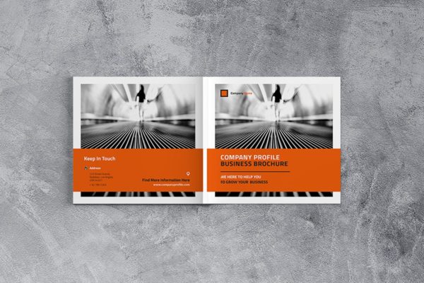 简约风格方形企业介绍手册设计模板 Square Company Profile