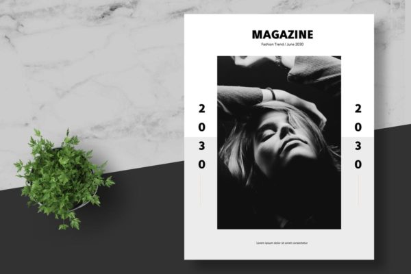 极简主义设计风格时尚杂志设计模板精选 Clean and Minimal Fashion Magazine Template