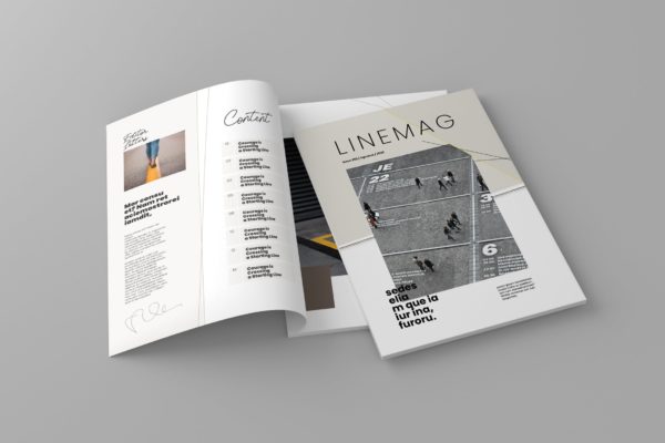 高端企业文化杂志设计模板精选 Linemag – Magazine Template