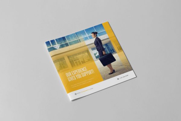 方形商务企业宣传画册设计模板 Square Business Brochure