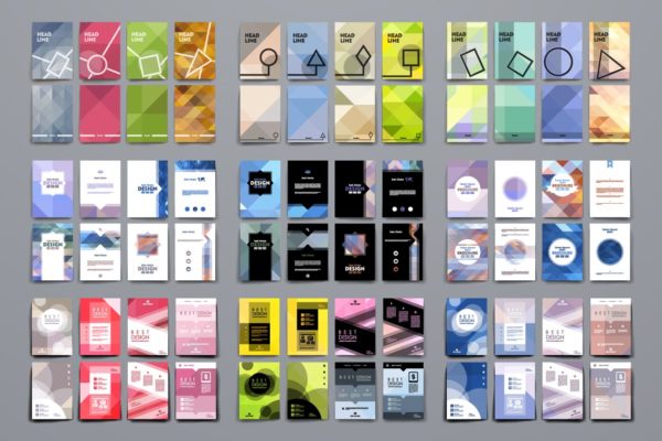 漂亮的几何设计风格的装饰模板  Big Pack Various Geometric Templates