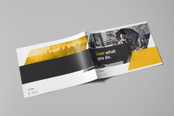 横版企业介绍宣传画册版式设计模板 Colorado Brochure Landscape