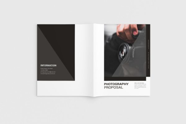 摄影作品集/摄影工作室画册设计模板 Fotograph – A4 Photography Proposal Template