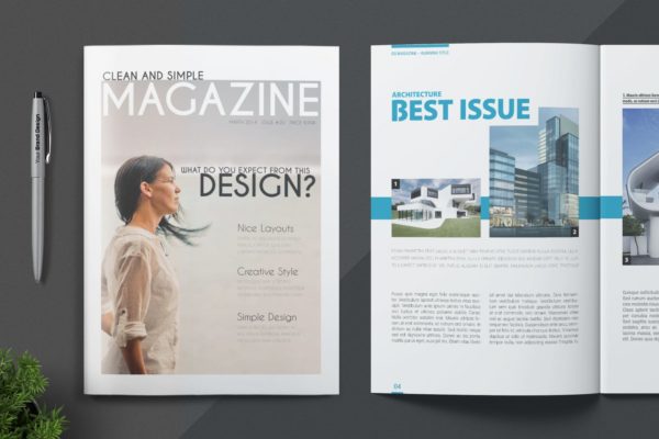 建筑设计主题杂志设计INDD模板 Magazine Template