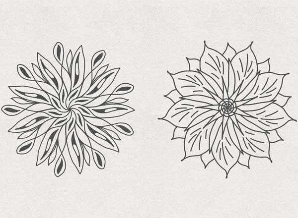 矢量花卉素材精选 Vector Floral Radial Illustrations [AI, SVG]