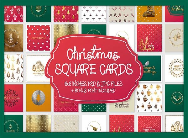 30个高品质的新年圣诞节背景图案元素