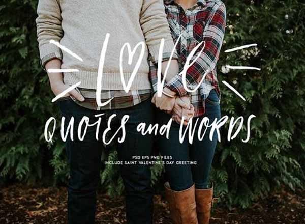 57款情人节爱的短语素材精选打包文件[eps,psd,png]