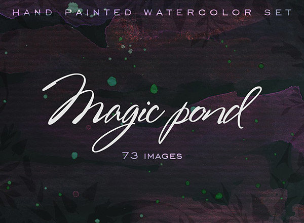 73个高品质的夏天春天手绘水墨风格元素大汇总