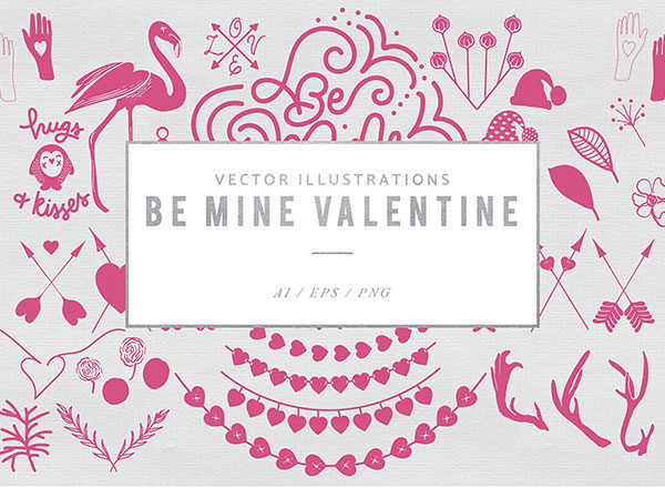 高品质的矢量情人节爱情元素大汇总