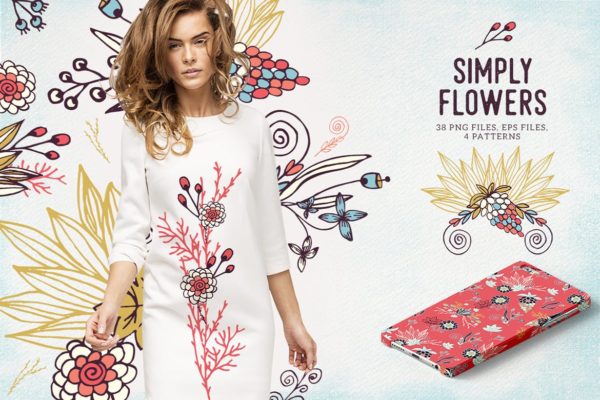 时尚优雅的矢量夏天夏季植物花朵大汇总