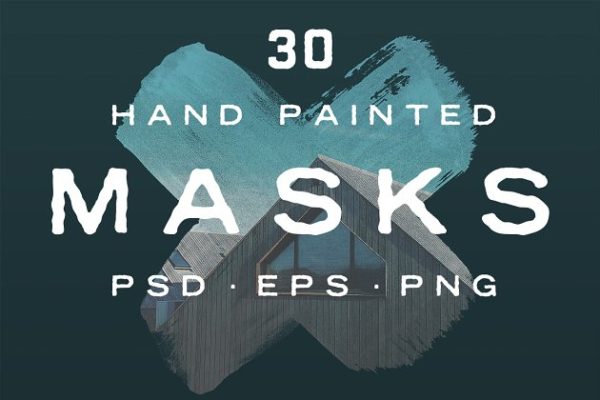 30种手绘图案图形素材精选 30 Hand Painted Masks