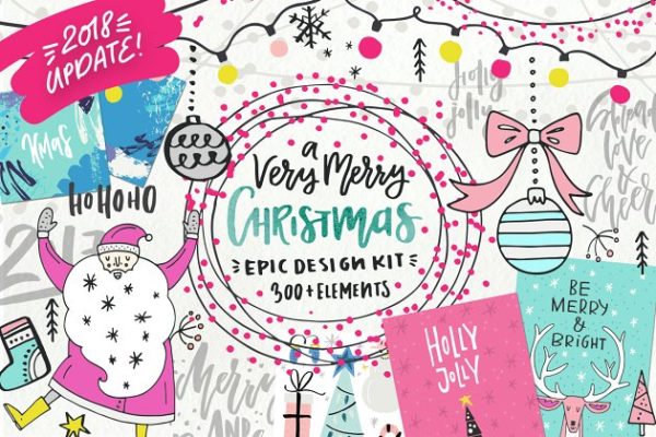 圣诞快乐假日素材精选套装 A Very Merry Christmas – holiday kit