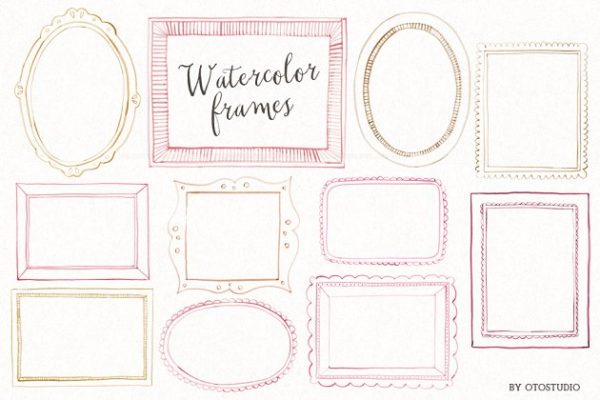 水彩框图形 Watercolor Frames