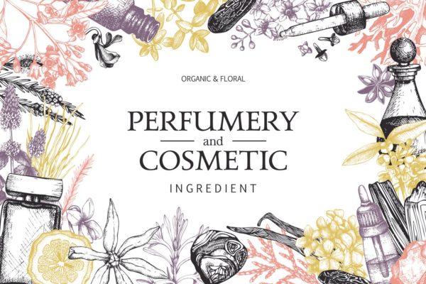 香水及化妆品配料元素集 Perfume & Cosmetic Ingredients Set