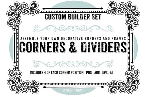 涂鸦手绘边框和框架 Hand-Drawn Borders & Frame Doodles