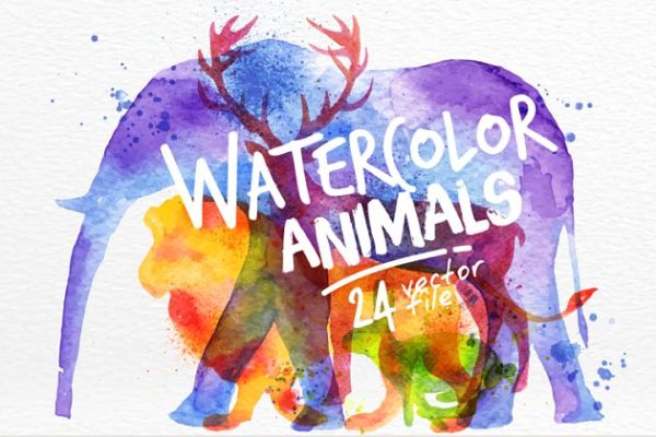 水彩动物图形素材精选汇总 Watercolor Animals