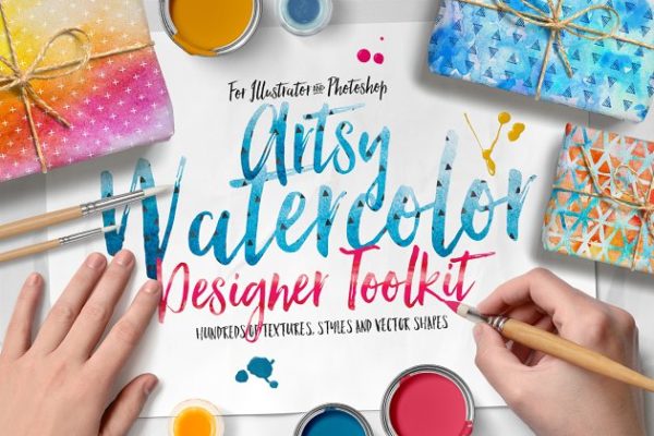 精选水彩设计素材精选汇总[3.86GB] Artsy Watercolor Designer Toolkit