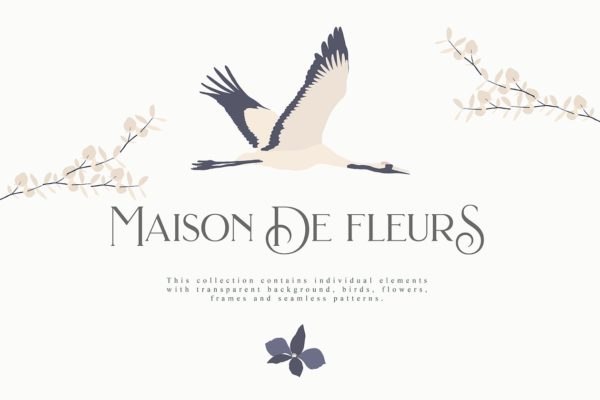 花家集-浪漫主题水彩设计素材精选包 Maison de Fleurs Collection