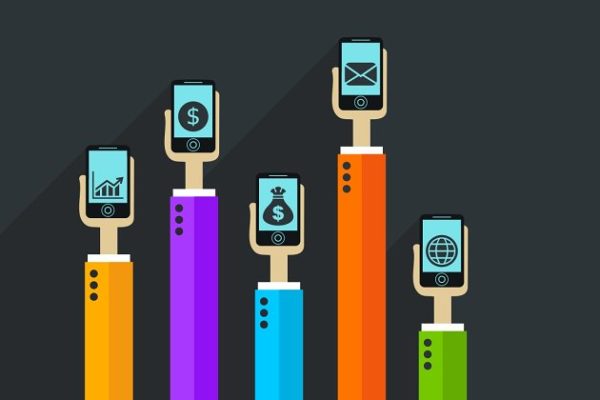 手持手机插画素材精选 Phone in a hand