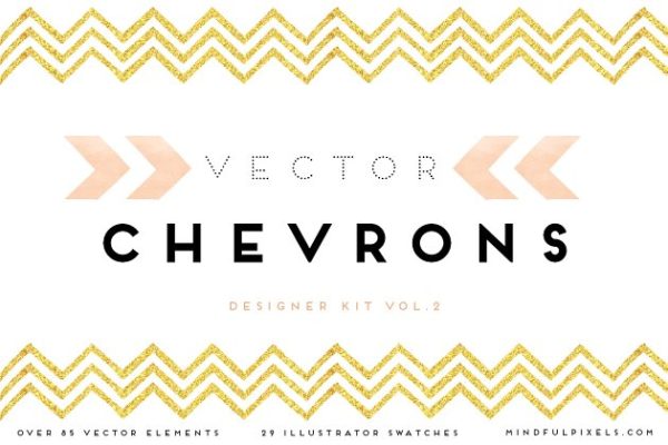 手绘矢量人字形图记汇总 Vector Chevron Kit