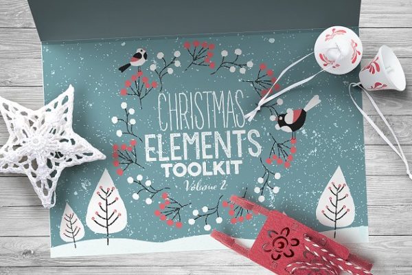 圣诞节设计物料素材精选包 Christmas Elements Toolkit Vol.2
